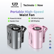 GOOJODOQ High-Speed Waist-Mounted Fan With Lanyard And Battery Indicator