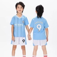 2024 New Haaland Jersey for Kids Boys Girls Football Soccer Sets