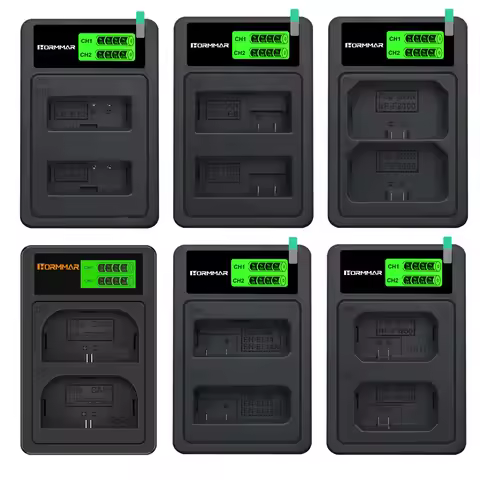LP-E6 LPE6 LP-E8 LP-E12 LP-E17 NP-FZ100 NP-FW50 EN-EL25 EN-EL15 EN-EL14 EL14 LED Camera Battery Dual