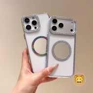 Glitter Magnetic Phone Case For Vivo Y19E Y19S GT Y18 Y18E Y18i Y18S Y17S Y16 Y04 Y04S Y03 Y02S Y02A