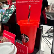 加拿大Starbucks 星巴克 2023 聖誕 Reusable Glitter Cold Cup 連飲管