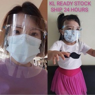 *KL SHIP FAST* (10 FREE 1)ADULT Full Protection Face Shield Mask Spec Type Face Protector With Glasses Frame Reusable Anti Oil Splash Anti Fog Anti Droplet For Adult Topeng Pelindung Muka