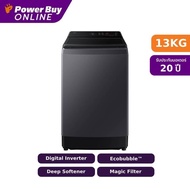 Samsung เครื่องซักผ้าฝาบน Inverter 13 kg (สี Deep Charcoal) รุ่น WA70F13E4CST