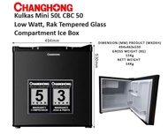 CHANGHONG Kulkas Portable Mini Bar 50L Low Watt + Freezer CBC 50 CBC50