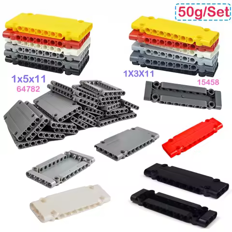 50g/Set Panel Plate 5 x11x1 Holes MOC Building Blocks Technology Parts 64782 15458 1X3X11 Assembly B