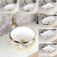 Hand Basin Gold-Plated Color Gold Direct Sale Art Basin Factory Table Basin Washbasin Wash Basin Hot