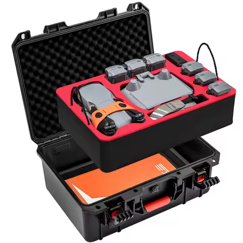 STARTRC PHOTO Dual Layer Waterproof Carrying Hard Case for DJI Air 3S Fly More Combo RC 2/RC/RC-N3/N