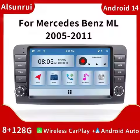 2 Din Android 14 Car Radio For Mercedes Benz M CLASS ML W164 X164 ML350 ML300 GL500 ML320 ML280 GL35