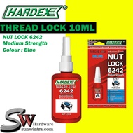 HARDEX THREAD LOCK NUT LOCK 6242 MEDIUM STRENGTH BLUE 10ML