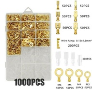 【HOT】 Crimp Terminals Insulated Male and Female Wire  2.8/4.8/6.3mm Connector Ring Terminal M3 M4 M5