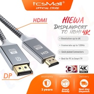 HieWa Display Port to HDMI 4K DP Cable HBR2 HDCP2.0 DisplayPort V1.2 4K 60HZ 120HZ 144HZ 1.2 V2.0 Hi