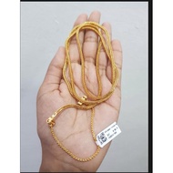 Indian gold plated Thali kodi screw chain 30 inch