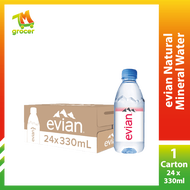 evian Natural Mineral Water (24 x 330ml)