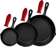 16/20/26ซม.Cast iron กระทะเหล็กหล่อ cast iron skillets - Frying pan ใช้ได้กับเตาทุกประเภท