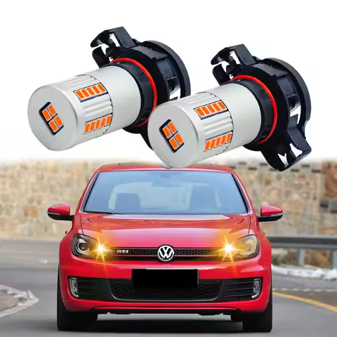 2pcs PSY24W LED Bulbs for Golf MK6 front Turn Signal Light Error Free Super Bright 2800lm Amber Yell