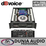 POWER AMPLIFIER dBvoice NPA-2000 3U CLASS GB 2 CHANNEL power amplifier arf