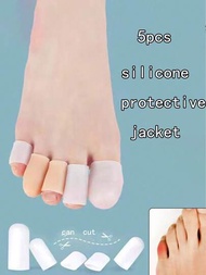 5入組手指和腳趾摩擦套,矽膠腳趾套,運動腳趾保護套,運動手指套