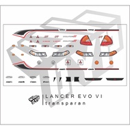 HOTWHEELS Mitsubishi Lancer Evo VI transparent hotwheel decal