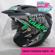 (HELM MURAH) - Gratis Ongkir Bisa Bayar ditempat Free Packing Bubble - Helmet BXP 2 kaca (Double vis