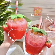 hanzhenhai123   500ml Strawberry-shaped Juice Bottle Cute and Unique Design Minimizes Spills, Perfec