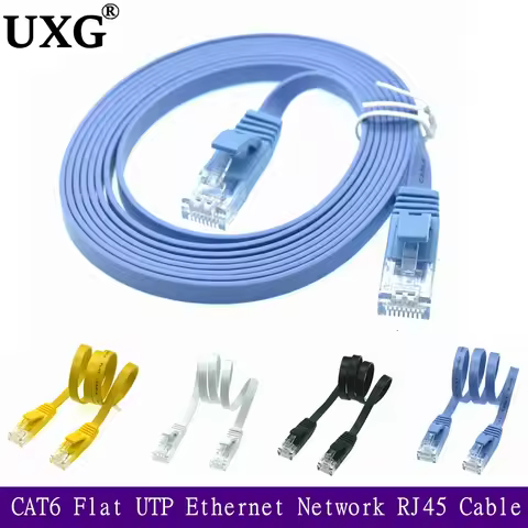 20cm 50cm 1m 3ft Short Cable CAT6 Flat UTP Ethernet Network Cable RJ45 Patch LAN Cable Black White B