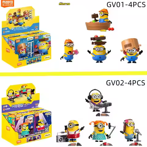 Original BLOKEES NEW Despicable Me Minions Bob Otto Stuart Kevin Anime Cartoon Characters Assembling