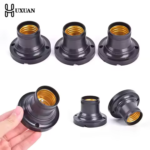 10pcs E27 60W Light Base Holder Socket Home Office LED Bulb Lamp Adapter Fitting Converter Stand Whi
