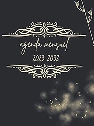 agenda mensuel 2023 2032: Calendrier Mensuel 120 Mois/ Grand Format 8,25x11 /Format A4, de Janvier 2