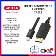 EDGE | UNITEK 2-meters Mini DP to DP 1.2 Cable