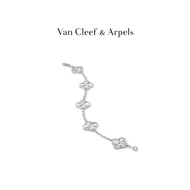 【Original】van cleef bracelet VCA18K gold lucky four-leaf clover bracelet Fashion men's and women's j