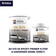 READY STOCK 👍 ORIGINAL AIKKA AK 670 2K EPOXY PRIMER 4.1 SET PRIMER AND HARDENER