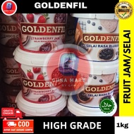 Goldenfil Stawberry Blueberry Fruit Jam 1kg / Blueberry Strawberry Jam -