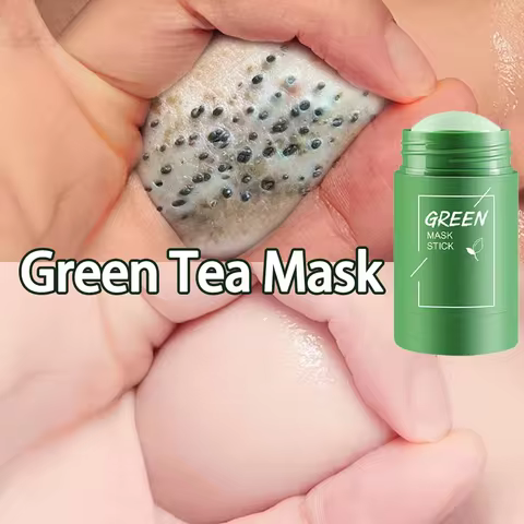 Fast Remove Blackhead Green Tea Solid Mask Clean Stick Mask Facial Dispel Acne Blemish Shrink Pores 
