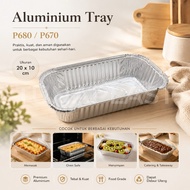 ALUMINIUM TRAY P670/P680 SIZE 20 x 10 CM | Aluminum FOIL | ALU TRAY | ALUMINUM TRAY P680