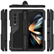 YIQIAN สำหรับ Samsung Galaxy Z Fold 4 Case พร้อมที่ใส่ปากกา S ที่ซ่อนอยู่ ตัวเต็มตัวโลหะเสริมแรงสองช
