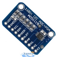 KAREN ADS1115 Development Board, I2C Interface ADS1115 Analog To Digital Module, Low Power 4 Input C