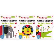 Early learning exercises MY FIRST MATHS STICKER ACTIVITY BOOK (LEVEL 1 AGES 2.3.4) UMUR 3 YEARS OLD