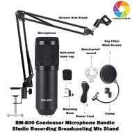BM-800 / BM800 Condenser Microphone Bundle Studio Recording Broadcasting Mic Stand