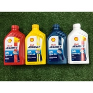 【Combo set Shell ADVANCE Oil+Oil Filter Original】Ax3 SAE-40/Ax3/Ax5/Ax7 4T (100% original shell mala