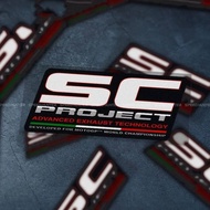 Waterproof decorative reflective sticker For SC PROJECT exhaust sticker Titanium alloy GP pipe stick