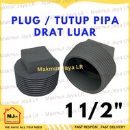 PLUG 1 1/2" 1,5" 11/2" PVC OUTER Drat Pipe Cap / VALVE END Cap 1 1/2 1.5 inch / PVC Pipe Fitting / D