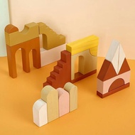Wooden castle blocks