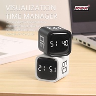 ROWAN1 Digital Cube Timer, Gravity Sensing 5/10/30/60min Pomodoro Timer,  3 Volume Adjustable Rotati