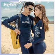 【Starfish】Ready stock letter couple set swimming suit swimming suit man baju renang muslimah baju re
