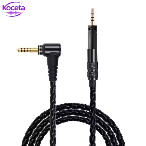 Koceta Silver Plated Copper HiFi Headphone Headset Cable 3.5 4.4 For Sennheiser Momentum HD4.30 HD4.