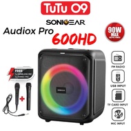 SonicGear Audiox PRO 600HD Karaoke Portable Bluetooth Speaker Phone Docking TWS Guitar Micro-SD FM U