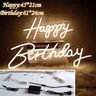 ป้ายไฟตกแต่งงานวันเกิด ป้ายสุขสันต์วันเกิด ป้ายไฟ ป้ายไฟวันเกิด ป้ายHappy Birthday Warm White Integ