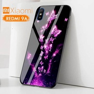 Softcase Glass Kaca Xiaomi Redmi 9A Redmi 9C [M269] Butterfly Glow - Casing HP REDMI 9A - kesing HP REDMI 9C - Case HP REDMI 9A- Case REDMI 9C - Casing HP REDMI 9A - Sarung HP REDMI 9C - Custom Case REDMI 9A - Casing REDMI  - Kesing Dreamcase Dream Case