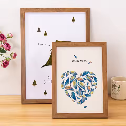 Picture Frame MDF 30X40cm 21x30cm 15X20cm A4 A8 Square Tabletop Photo Frames Wall Art Poster Display