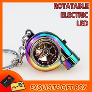 Car Keychain TURBO Keychain Electric LED Light JDM Keychain Pendant TURBO Sound Pressure Keychain Pendant Creative Unique